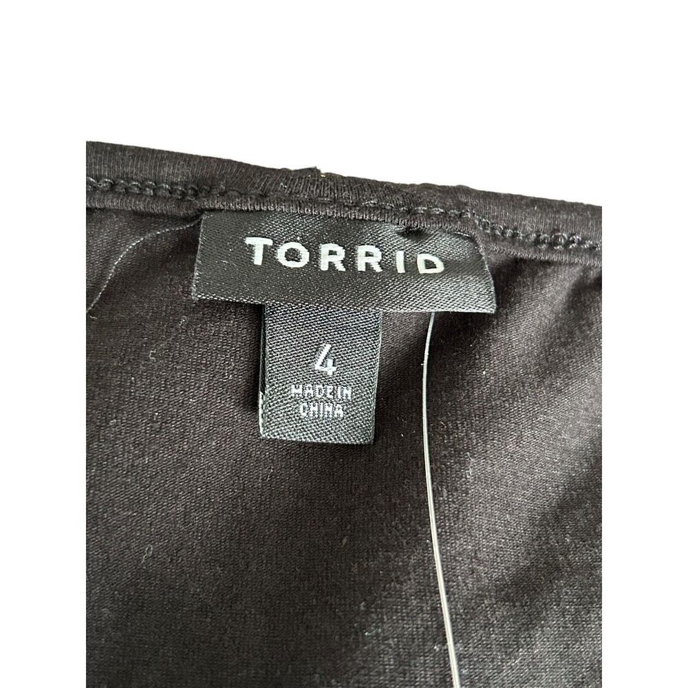 Torrid Dress Womens Size 4 Black Floral Scoop Neck Pockets Short Sleeve Pockets - Picture 8 of 16